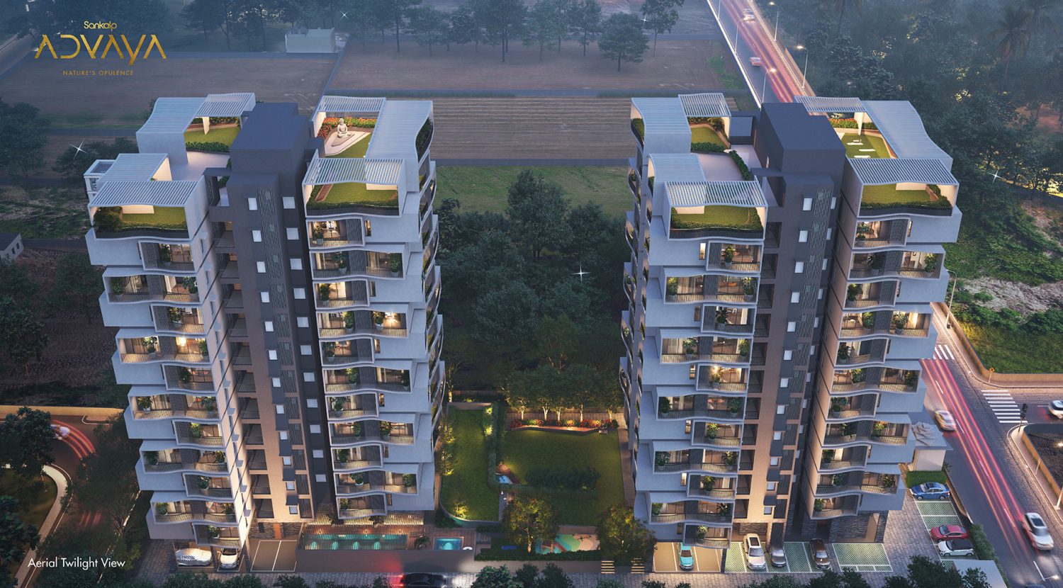 Aerial Twilight view